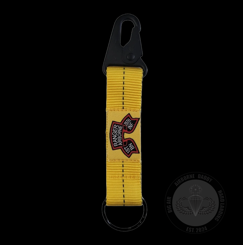 1st Ranger Bn Old Scroll Keychain Lanyard